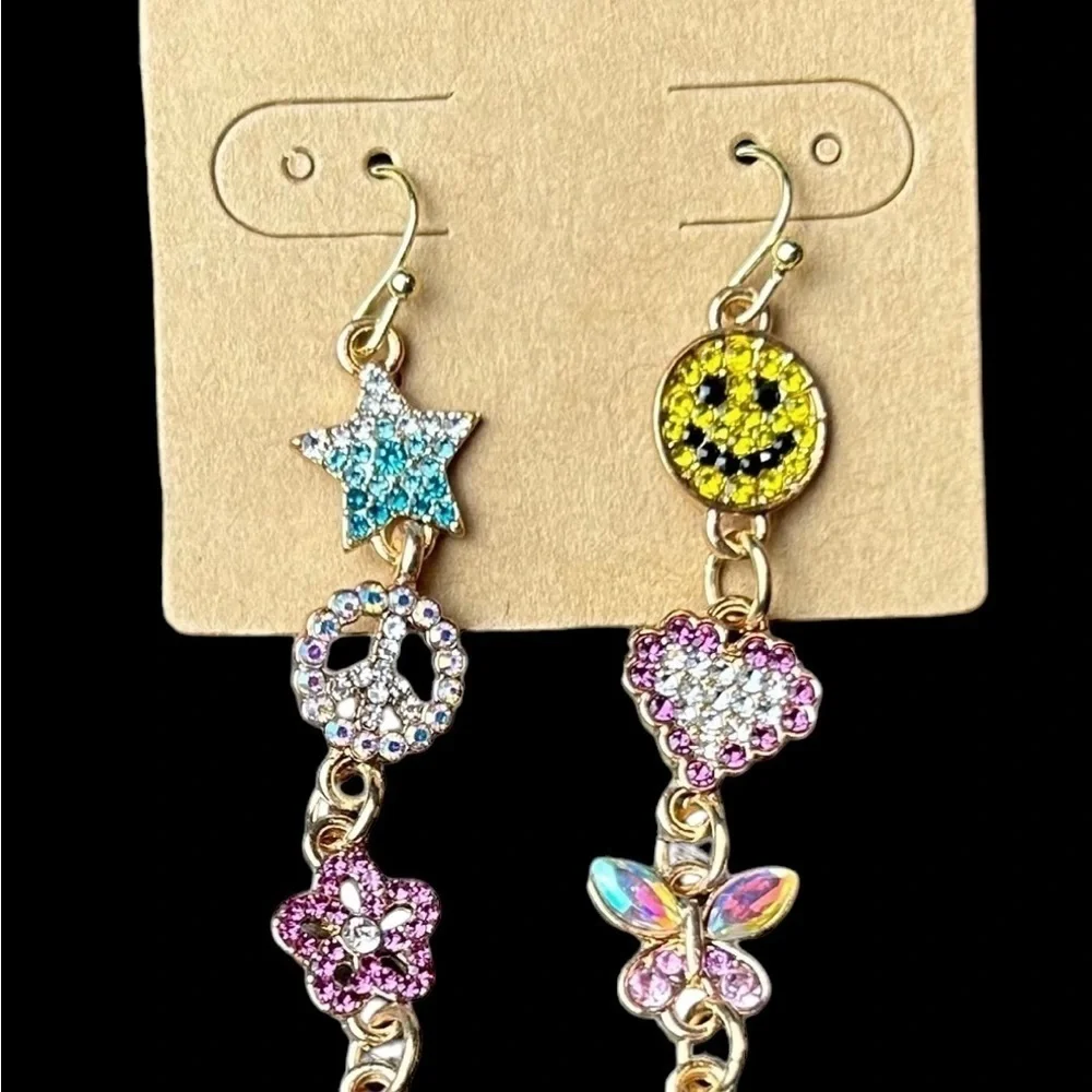 Fun Whimsical Dangle Pierced Earrings With All Things To Make You Smile - Picture 11 of 11